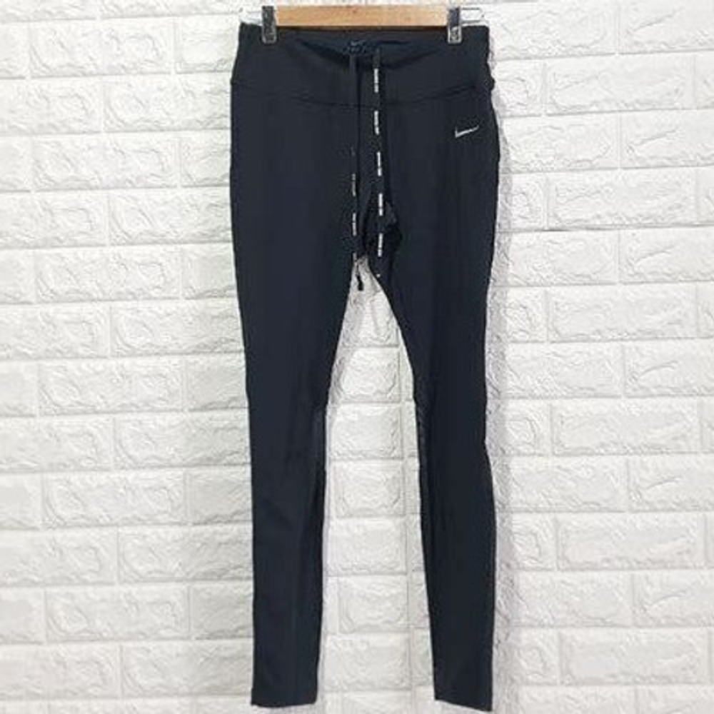 Nike‎ Dri-FIT Running Leggings Black Mesh Reflective Tights 644953-010 Womens S